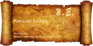 Marczy Erika névjegykártya