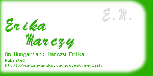erika marczy business card